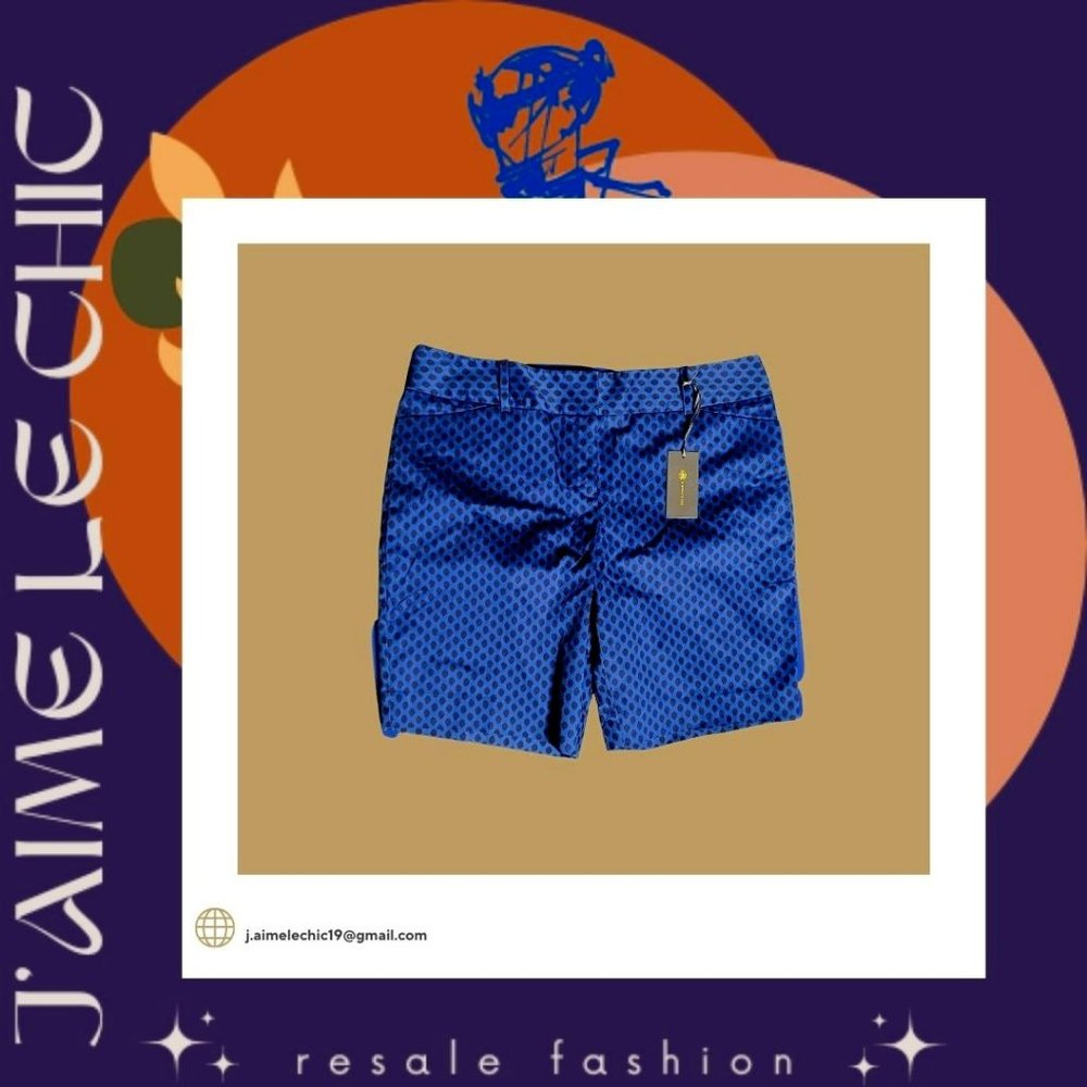 Outback Red Dark Blue  with Navy Polka Dots Fashion Shorts